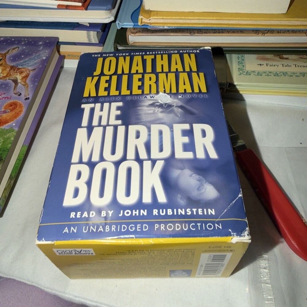 Jonathan Keller “The Murder Book” Audio book with 10 Cassettes. Very Good